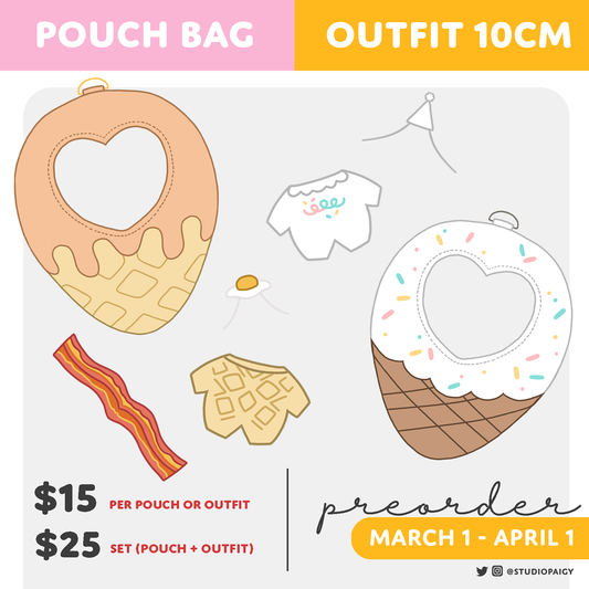 Birthday - BF Waffle theme, pouch and 10cm outfits [ PREORDER ]