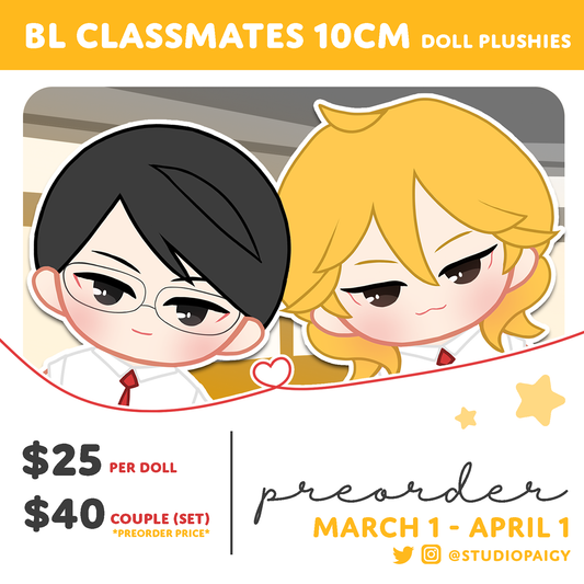 BL Classmates, 10cm doll plushies [ PREORDER ]